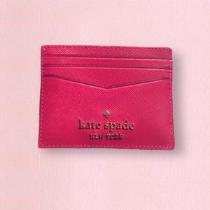 NWOT Kate Spade Staci Slim Cardholder - Pink Ruby